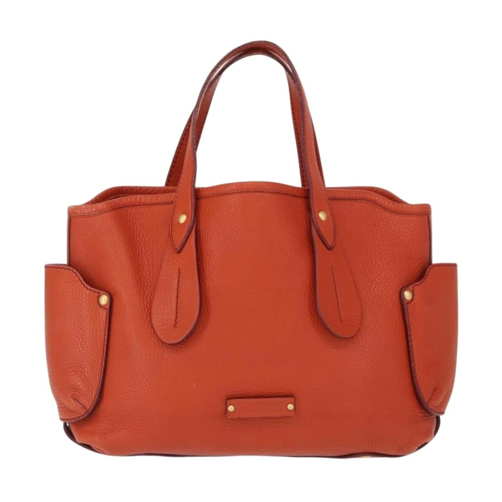 Salvatore Ferragamo Pre-Owned Women's Orange Pre-Owned Vintage Leather Tote Bag