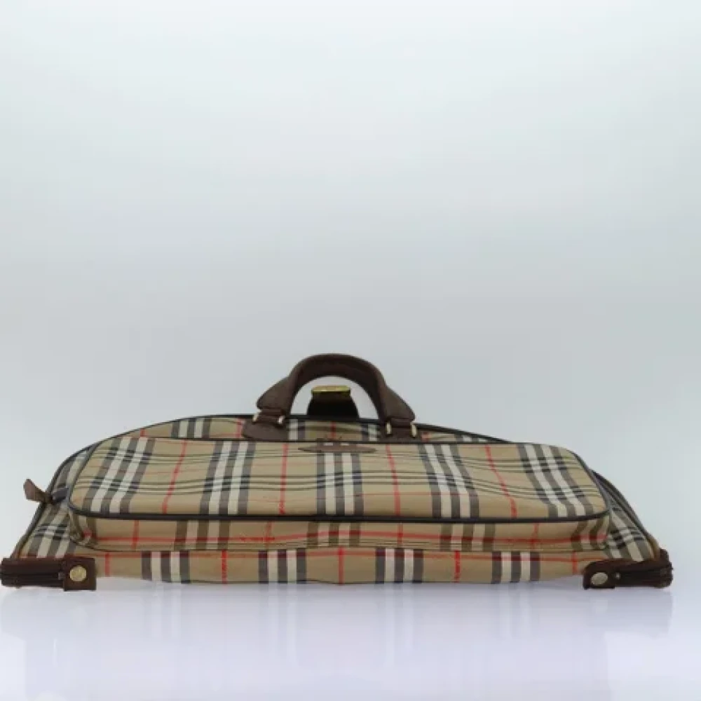 Burberry Vintage Pre-owned Canvas travel-bags Beige Dames