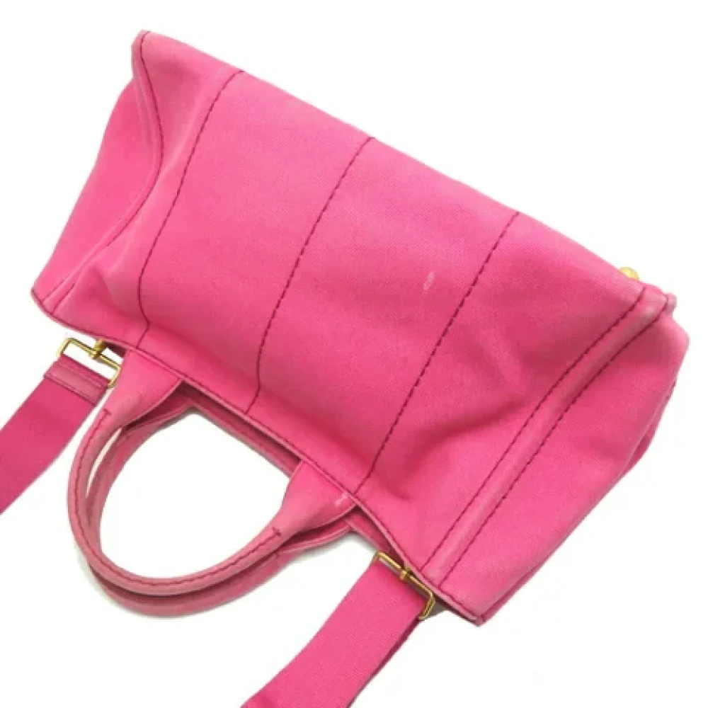 Prada Vintage Pre-owned Canvas handbags Pink Dames