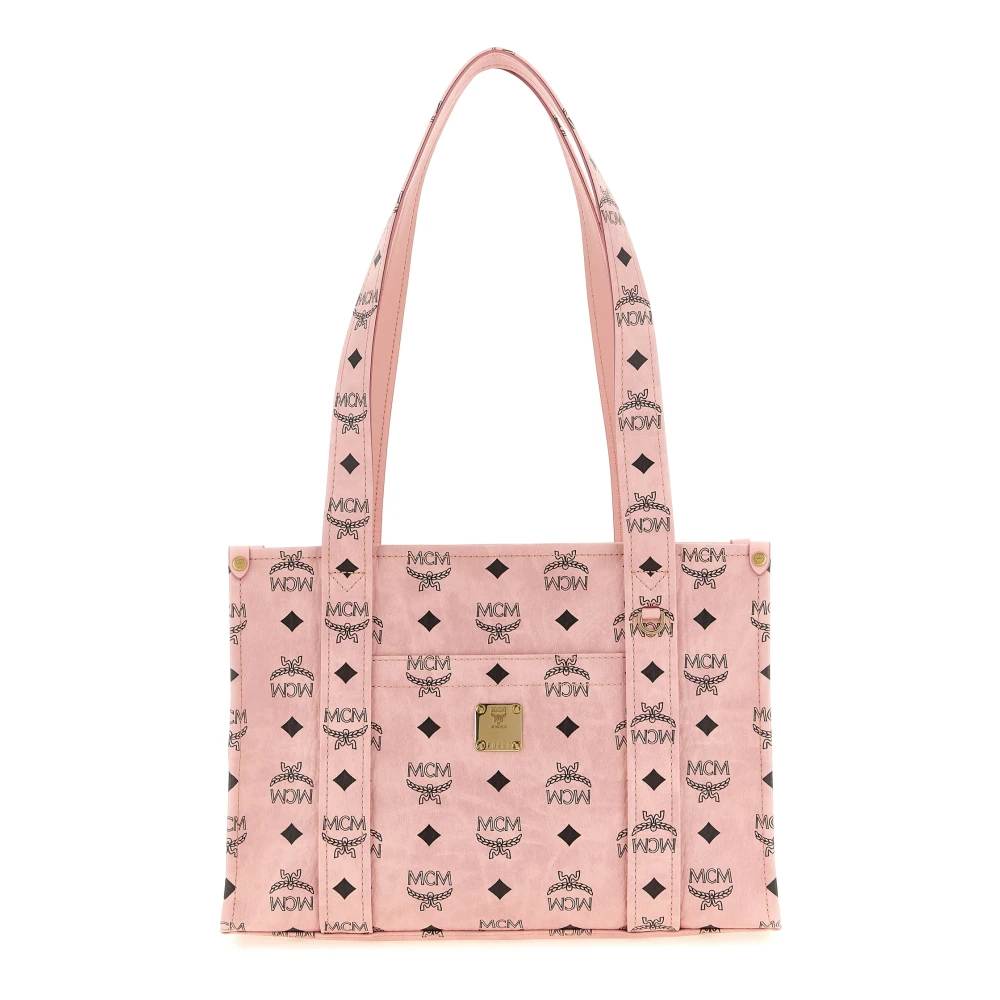 Mcm Women's Pink Shopping Bags, One Size, Aren School Bag Tote