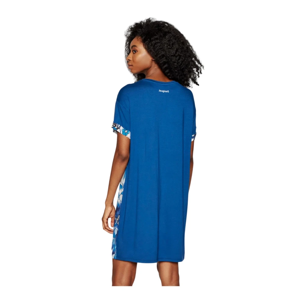 Desigual Korte Jurk Blue Dames