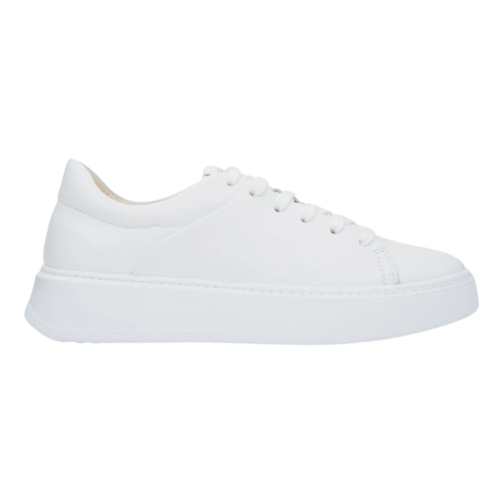 Estro Witte Lage Sneakers voor Vrouwen gemaakt van Premium Italiaans Echt Leer Dames Schoenen
