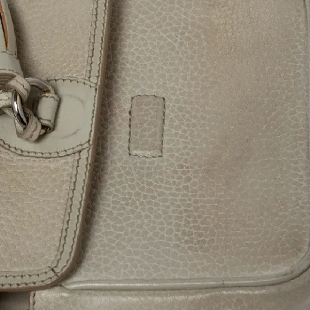 Burberry Vintage Pre-owned Leather crossbody-bags Beige Dames