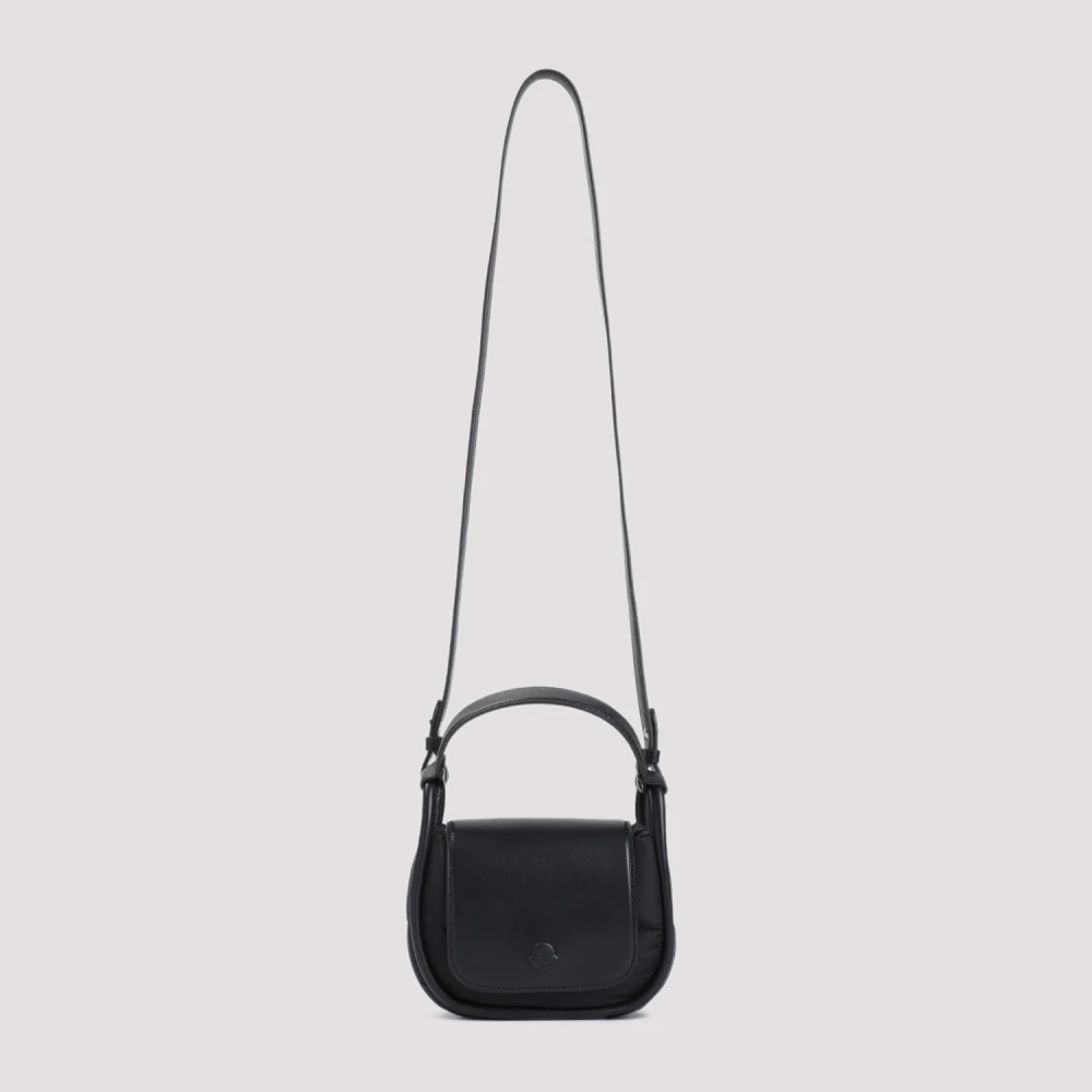 Moncler Zwarte Handtas met Leren Handvat Black Dames