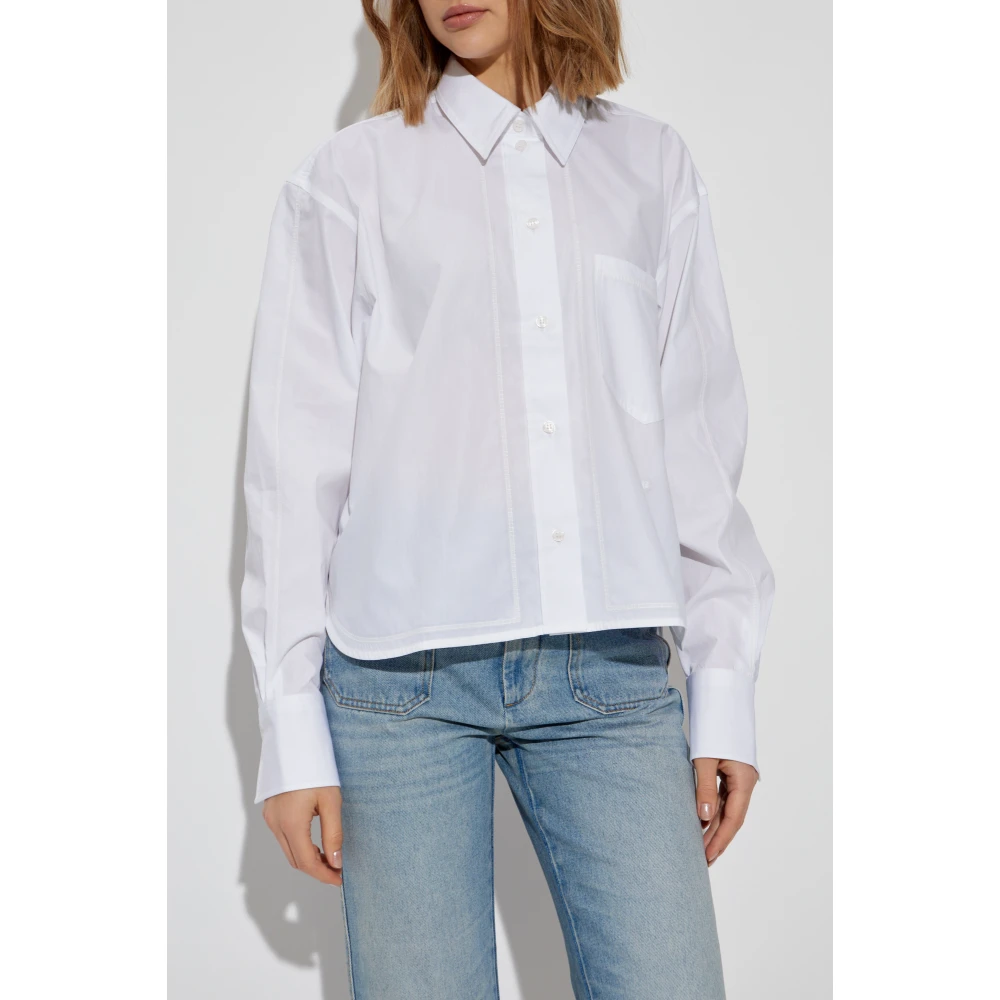 Victoria Beckham Katoenen shirt White Dames