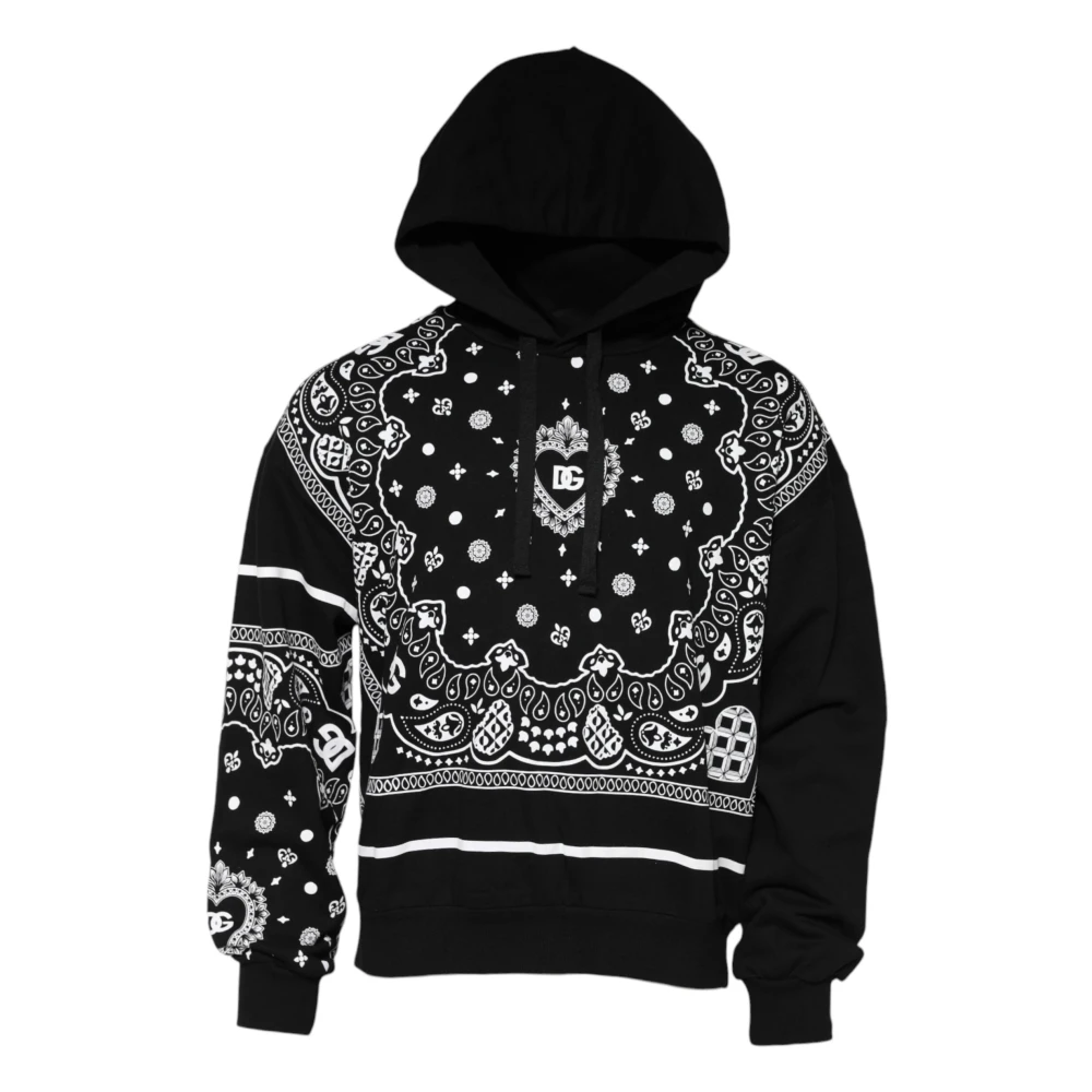 Dolce & Gabbana Men's Black Bandana Hooded Sweatshirt Jumper - Hoodies - Xs - Sweatshirts & Hoodies
