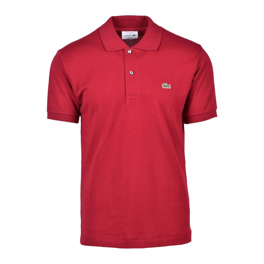 Lacoste Bomull Polo Tröja Red, Herr