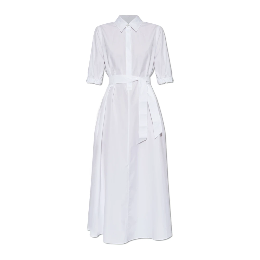 Max Mara Jurk met kraag 'Hoyo' White Dames