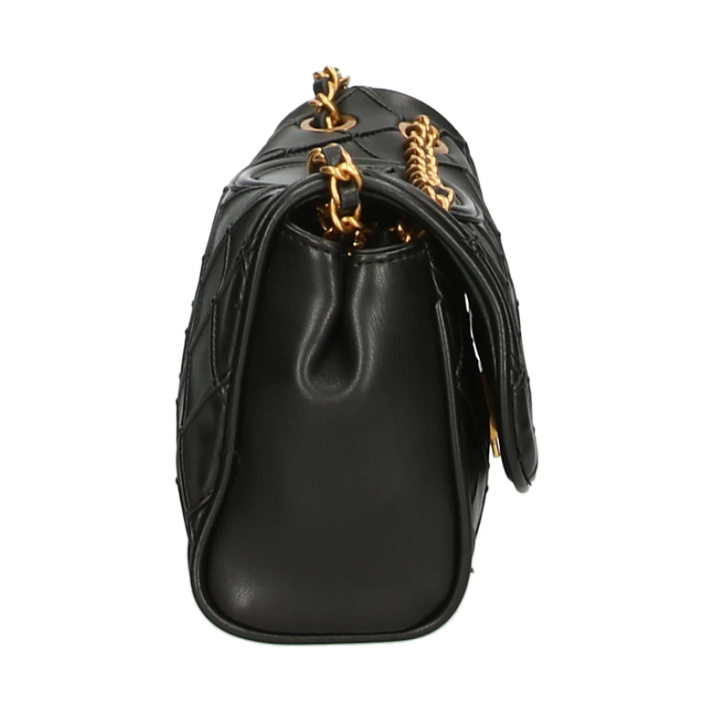 V73 Gewatteerde schoudertas met kettinghengsels Black Dames