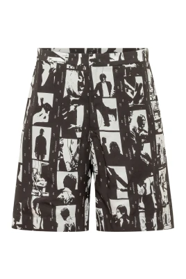Bermudashorts med fotografiskt negativt tryck