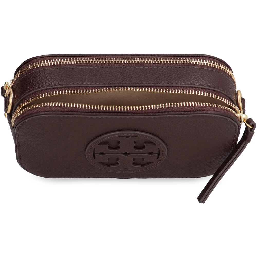 TORY BURCH Mini Crossbody Tas met Dubbele Rits Red Dames