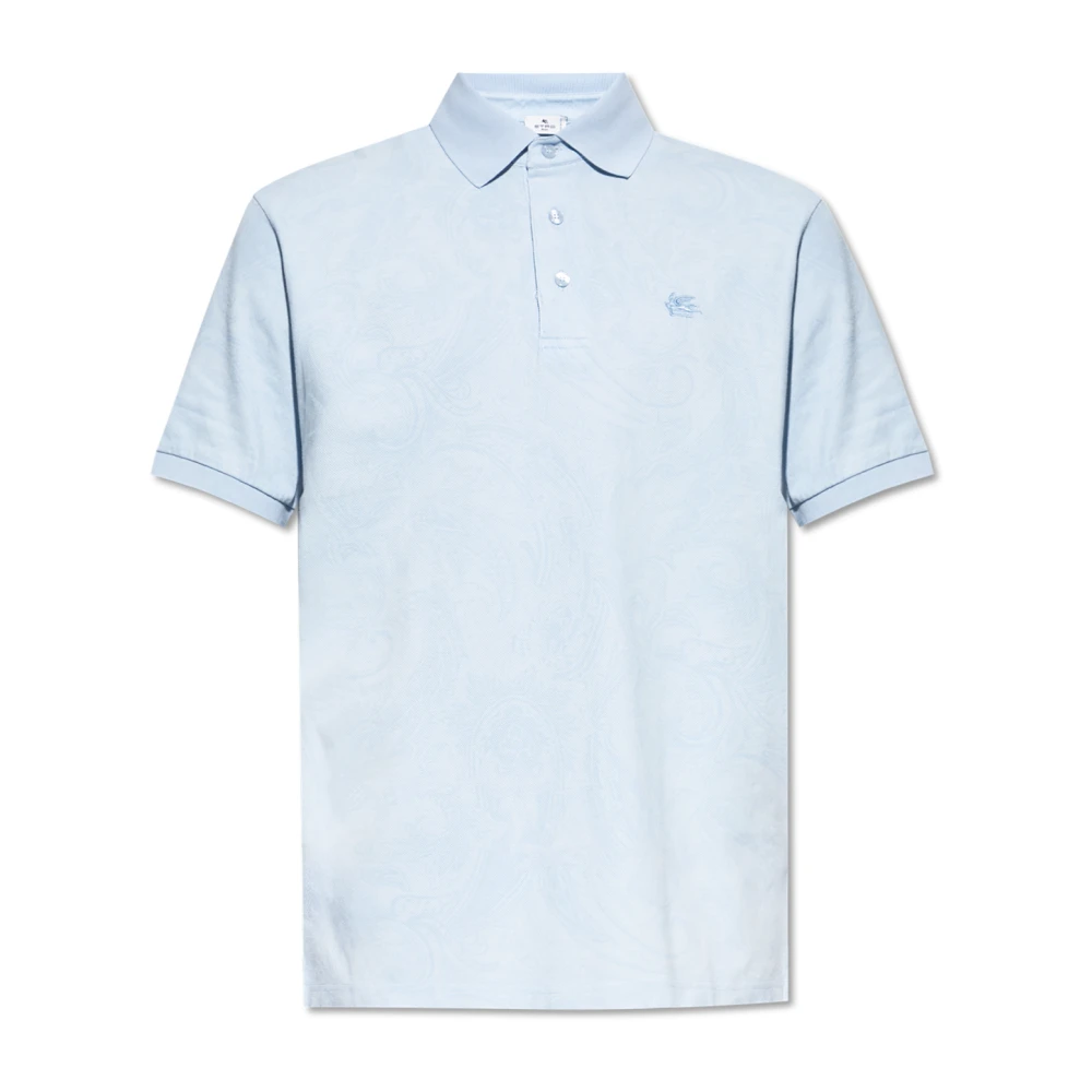 ETRO Polo met logo Blue Heren