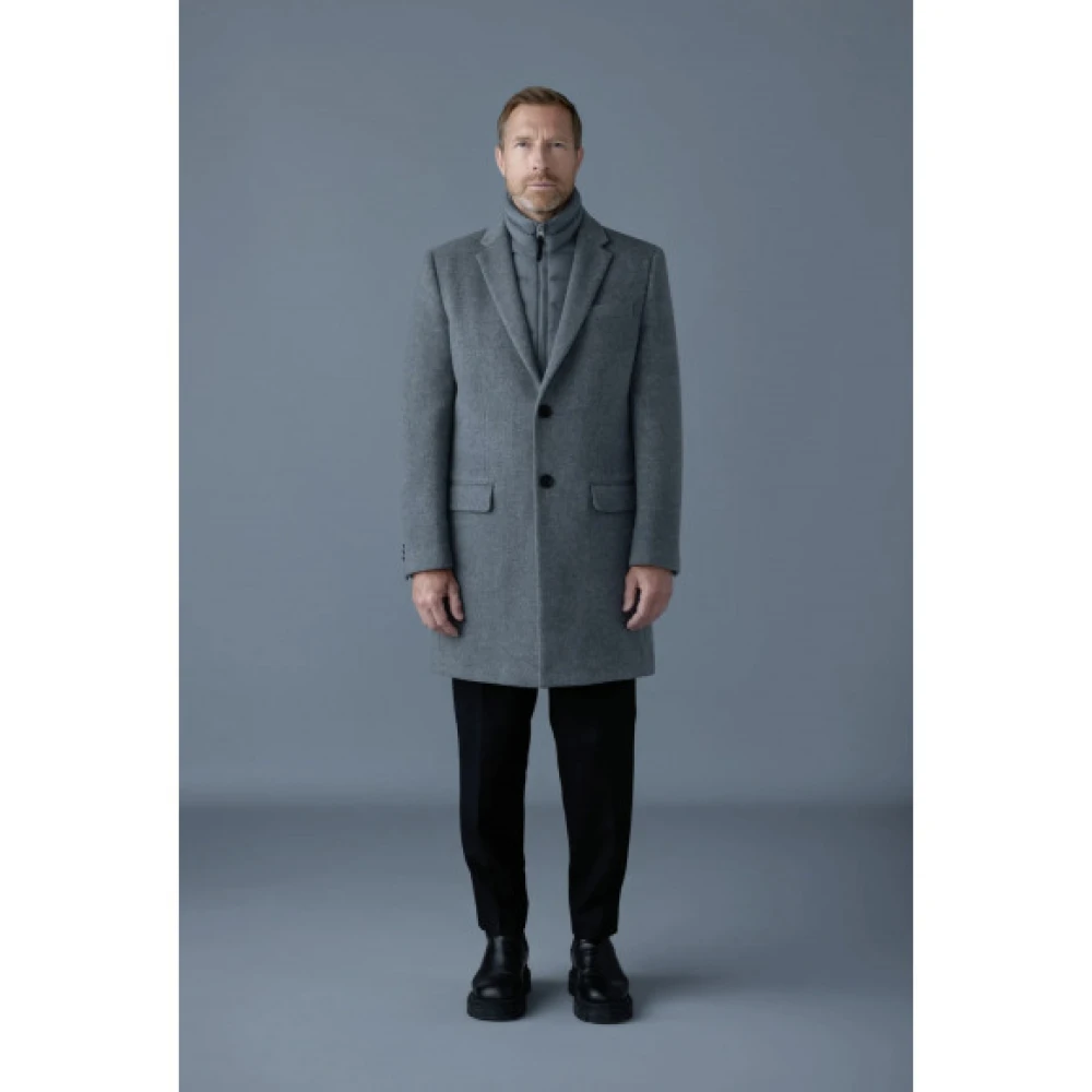 Mackage Skai-Slb 3-in-1 wollen jas met afneembare donzen voering Gray Heren