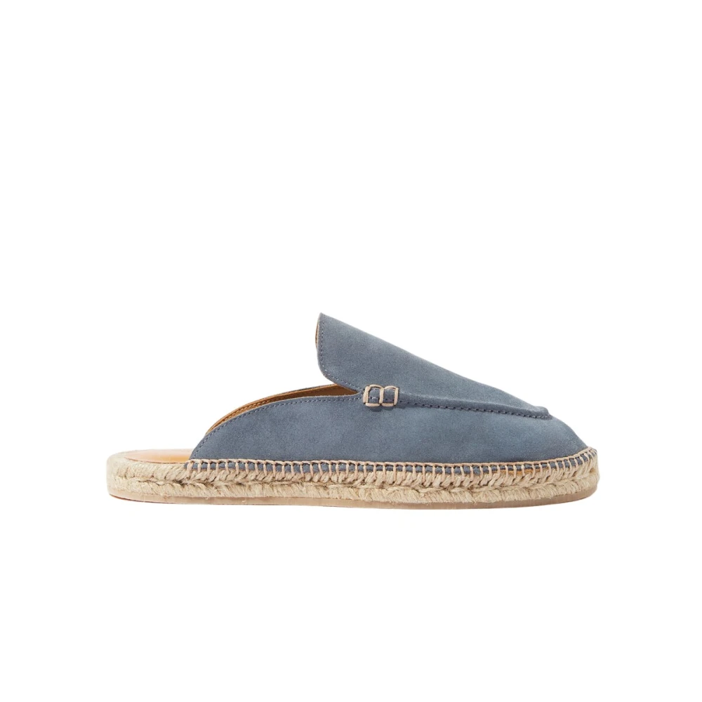 Scarosso Men's Gray Mules, 13 Uk, Grey Suede Espadrilles
