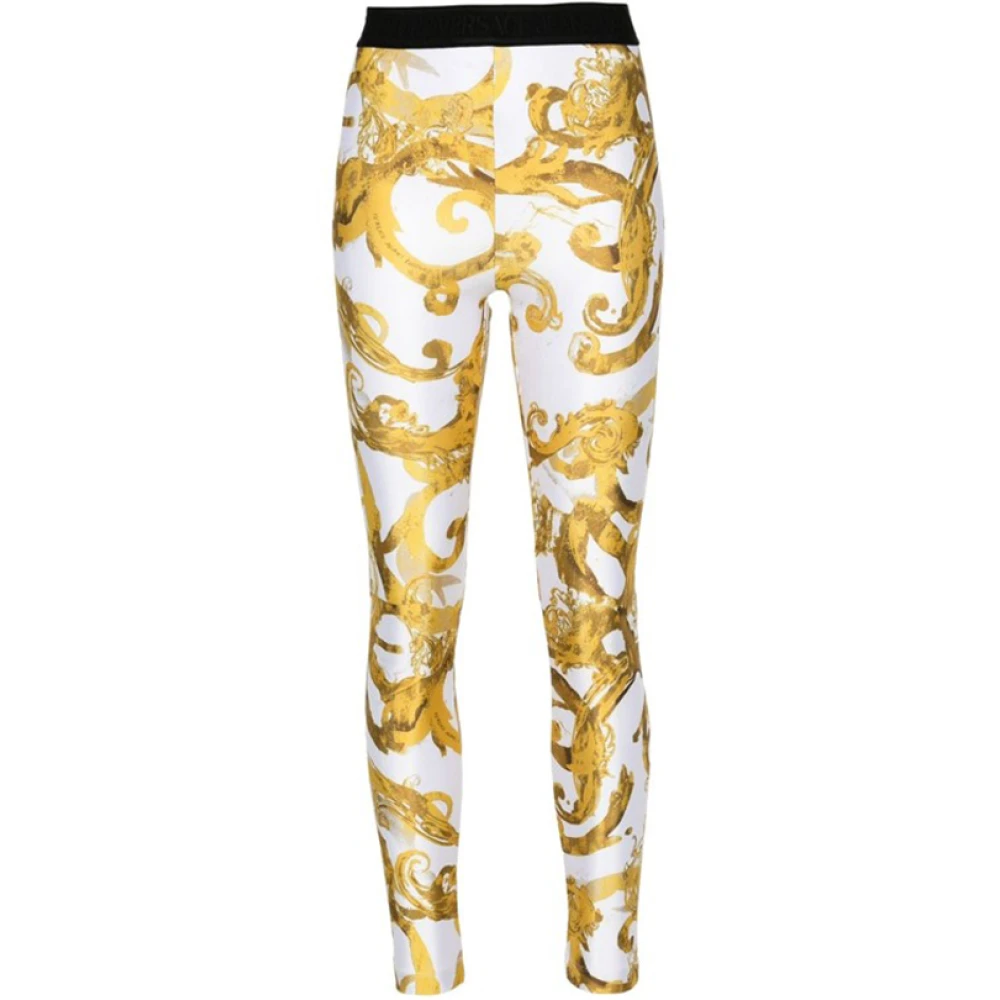 Versace Jeans Couture Watercolour Couture Leggings White Dames