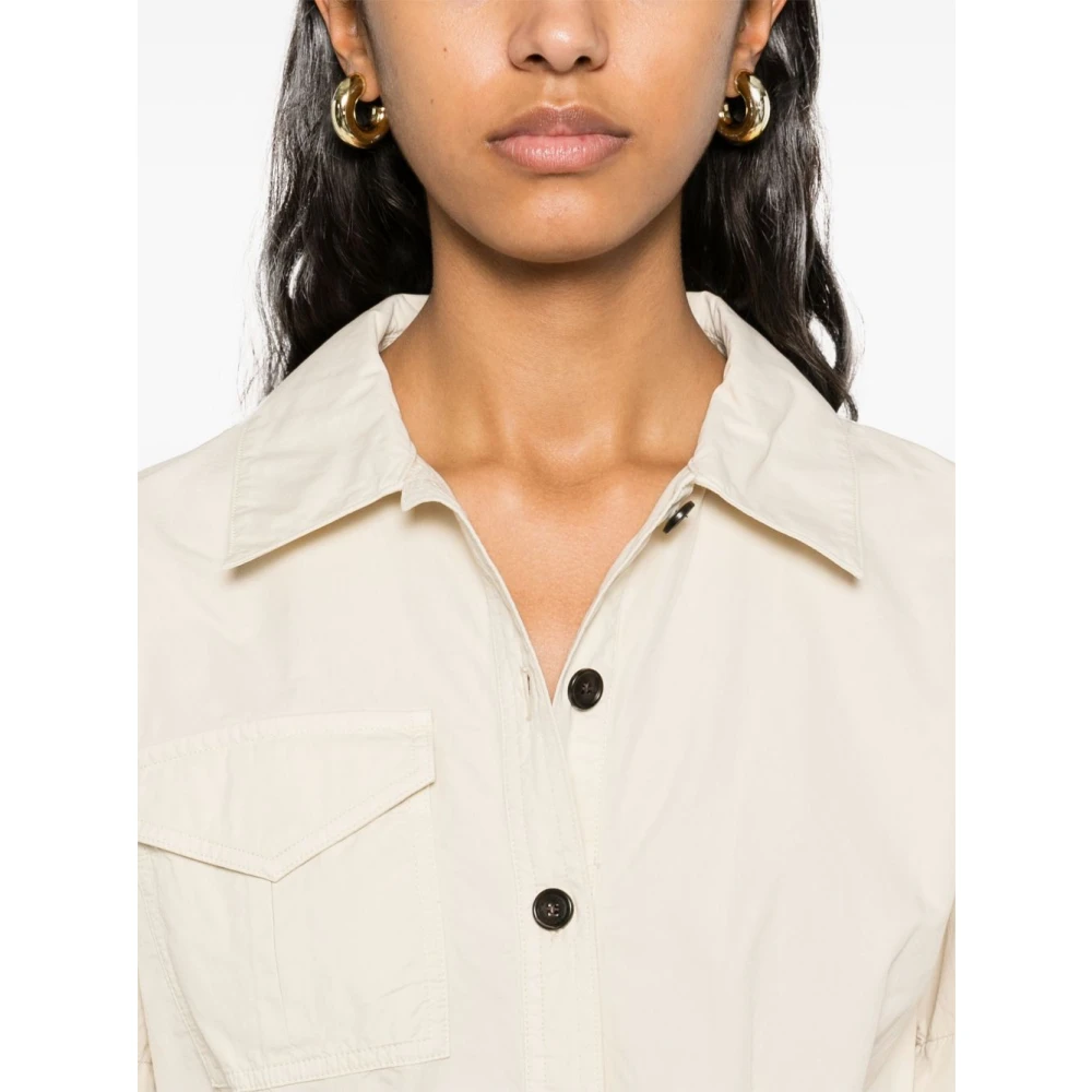 Woolrich Beige Jurk met Knopen en Zakken Beige Dames