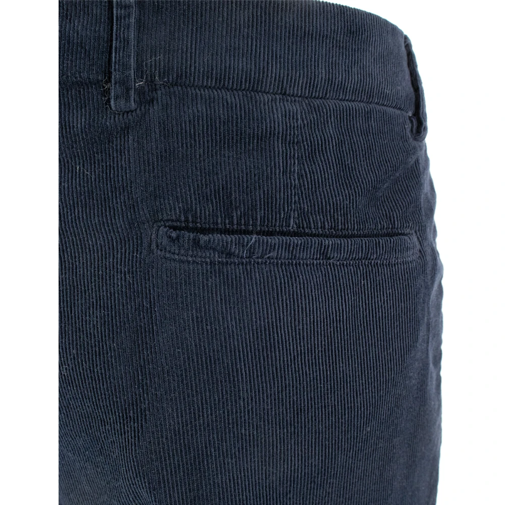 BRUNELLO CUCINELLI Italiaanse Corduroy Slim Fit Broek Blue Heren