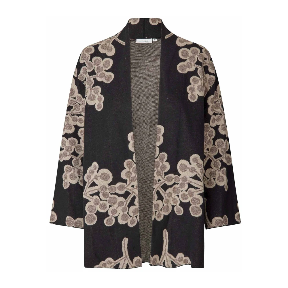 Masai Zwarte Cardigan met Glittereffecten Black Dames