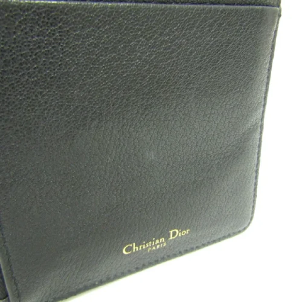 Dior Vintage Pre-owned Leather wallets Black Dames