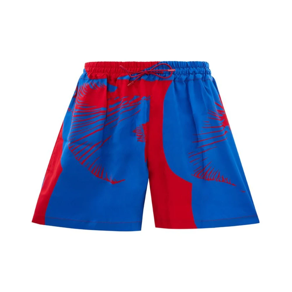 Bottega Veneta Elegante Multicolor Viscose Shorts Multicolor Heren