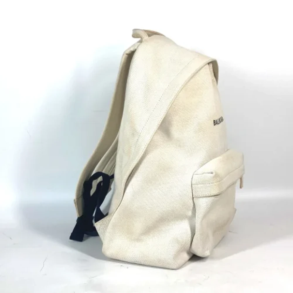 Balenciaga Vintage Pre-owned Canvas backpacks Beige Dames