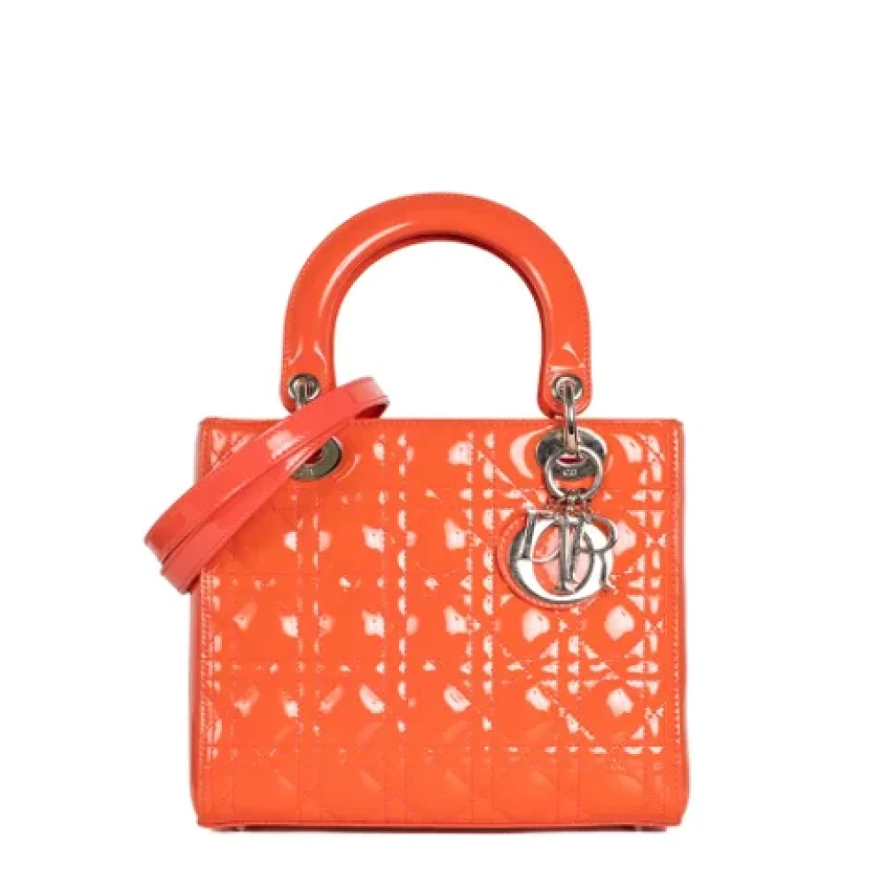 Dior Vintage Pre-owned Leather dior-bags Orange Dames
