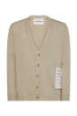 cardigan-beige-coton-col-v-pull