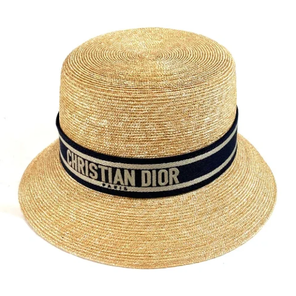 Dior Vintage Pre-owned Fabric hats Beige Dames