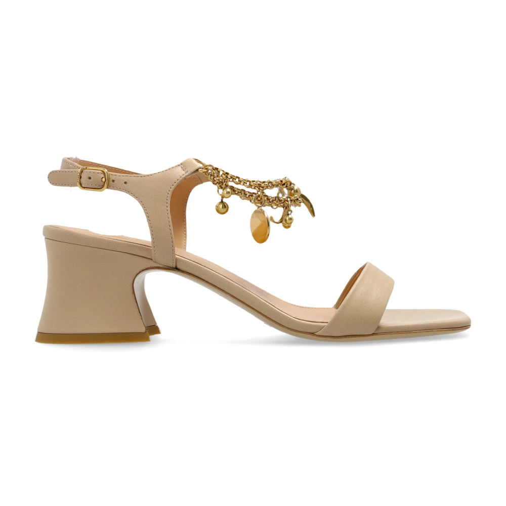 Chloé Mujer Beige Sandalias De Tacón Charms