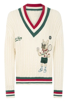V-Neck Pullover Plein Tennis