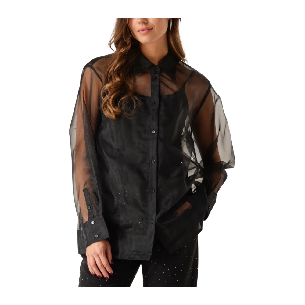 moss copenhagen Zwarte Mschlita Shirt Blouse Black Dames