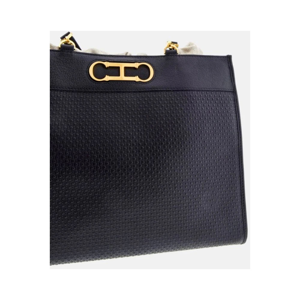 Carolina Herrera Luxe Shoppingtas met Initialen Insignia Black Dames