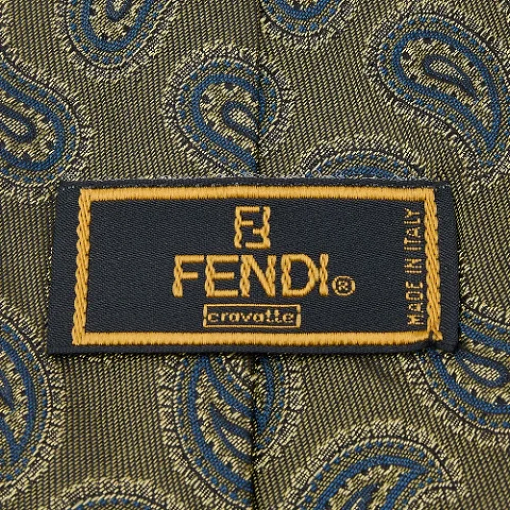 Fendi Vintage Pre-owned Silk tops Green Heren