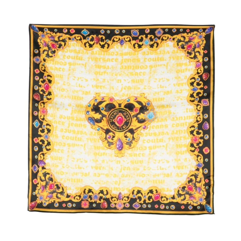 Versace Jeans Couture Silkesscarf med Barocco-tryck Multicolor, Dam