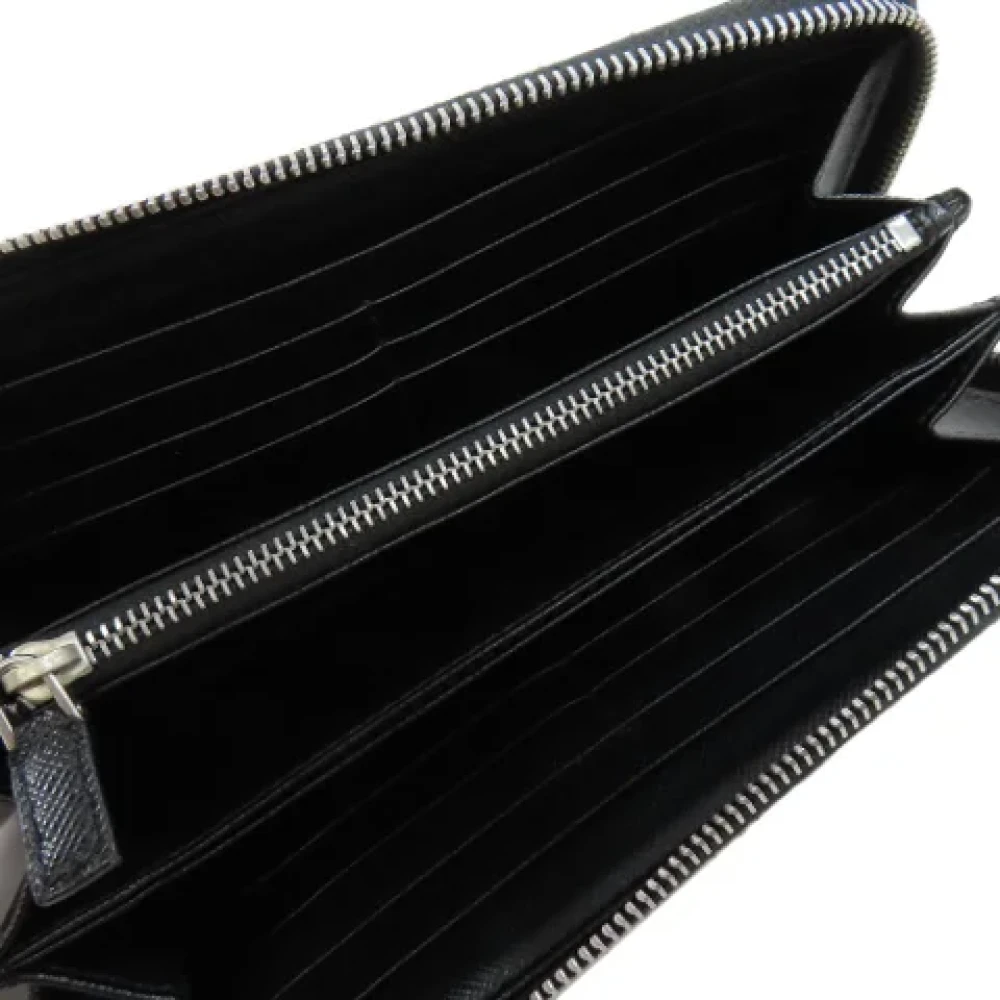 Prada Vintage Pre-owned Leather wallets Black Dames