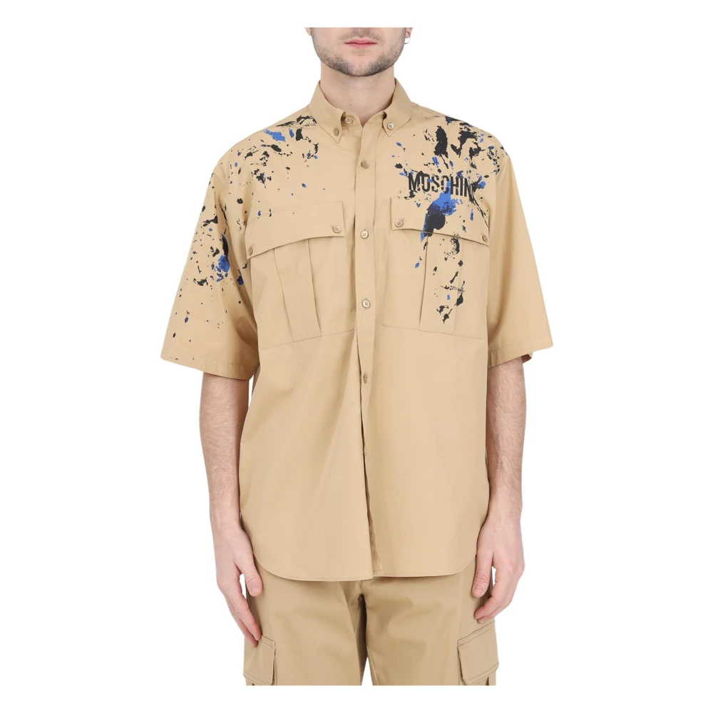 Moschino Couture Overhemd 100% Katoen Beige Heren