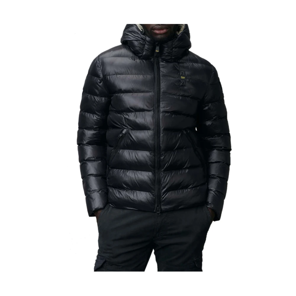 Blauer Veelzijdige Modieuze Multicolor Rits Jas Black Heren