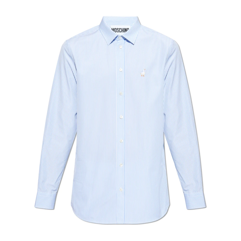 Moschino Shirt met streepjespatroon Blue Heren