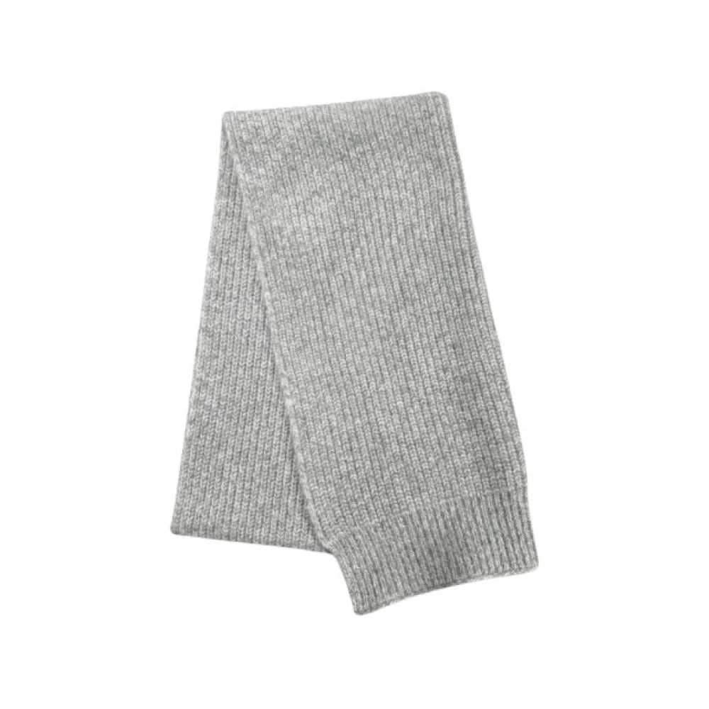 Gran Sasso Unisex Gris - Bufanda De Punto Acanalado - Accessories - One Size - Bufanda De Punto Acanalado