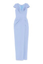 robe-bleu-bleuet-avec-encolure-en-v-et-manches-courtes