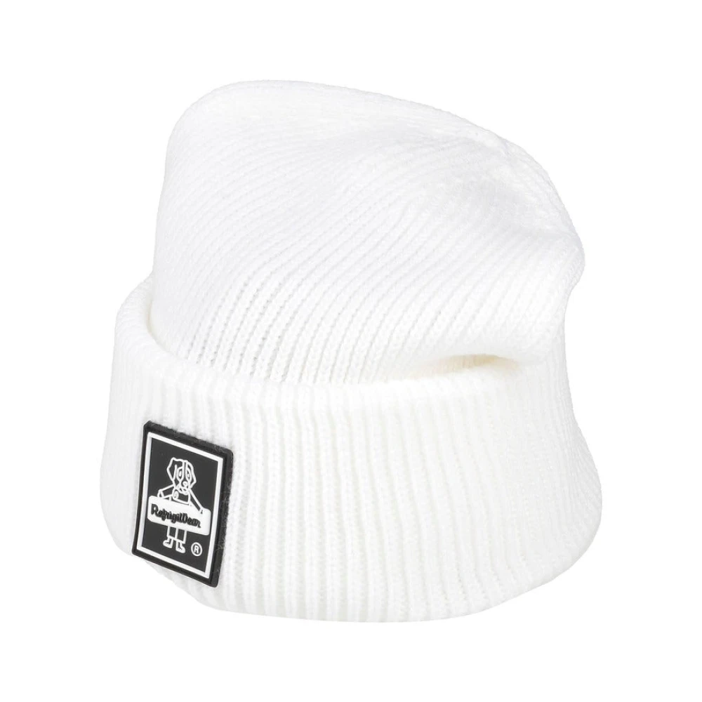 RefrigiWear Winter Beanie Hat Concept Logo White Unisex