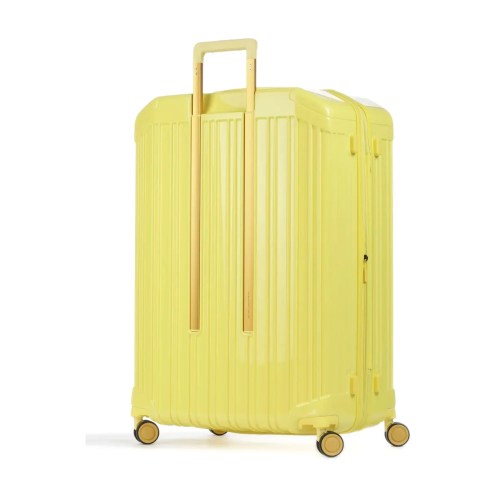 Piquadro Uitbreidbare Harde Schaal Vierwieler Trolley Yellow Unisex