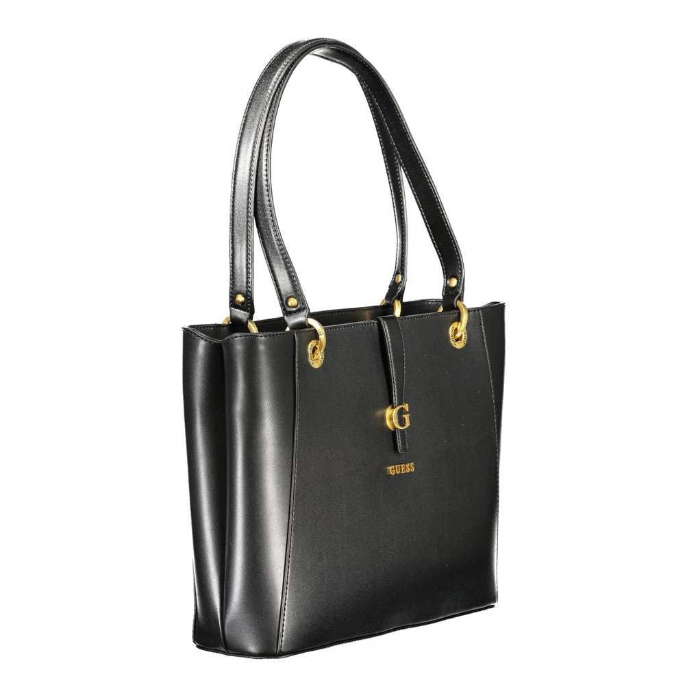 Guess Zwarte polyethyleen schoudertas met meerdere compartimenten Black Dames