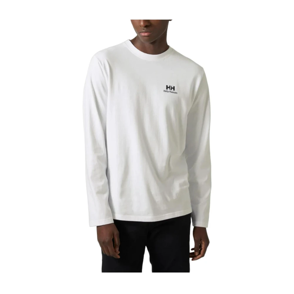 Helly Hansen Wit lang T-shirt Young Urban White Heren