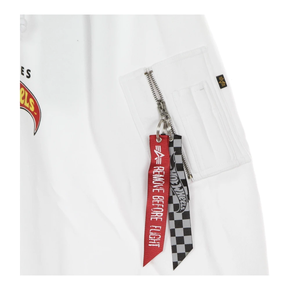 alpha industries Hot Wheels Flag Hoody Heren Sweatshirt White Heren