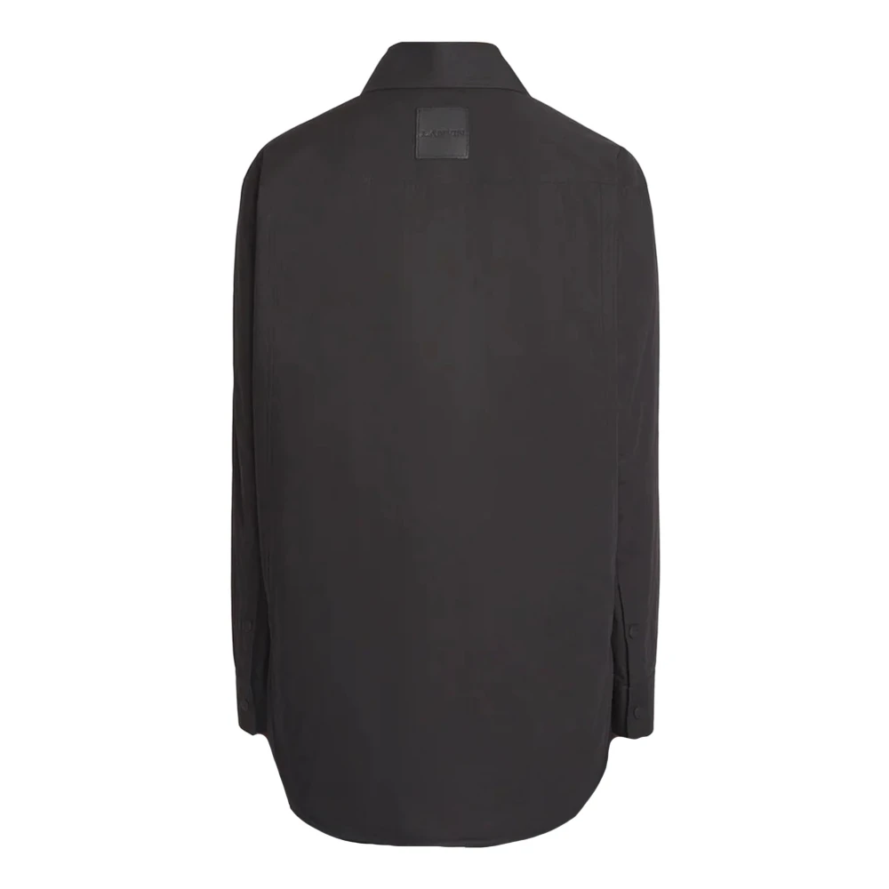 Lanvin Zwarte Katoenen Oversized Shirt Black Heren