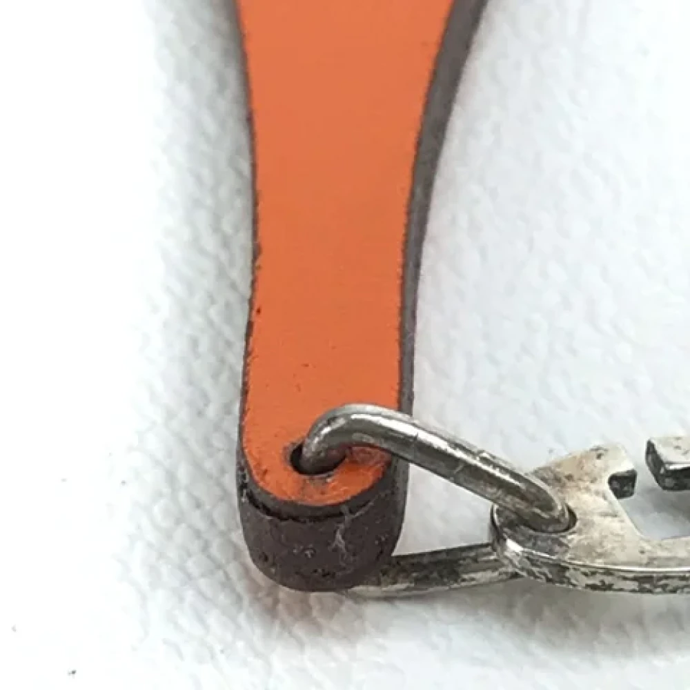 Hermès Vintage Pre-owned Leather key-holders Orange Unisex