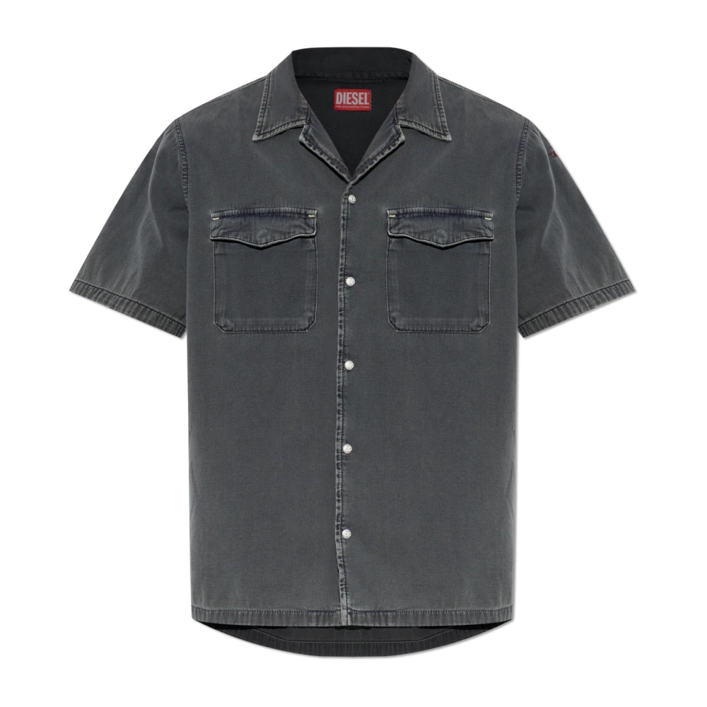 Diesel Uomo Grigio - D-Nabil-P Denim Shirt - Shirts - M