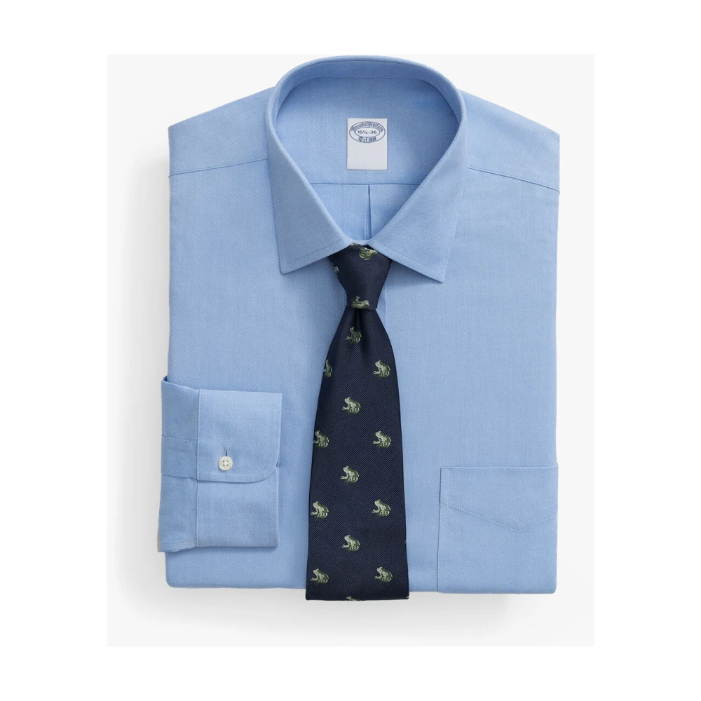 Brooks Brothers Regular Fit Non-Iron Performance Dress Shirt met Ainsley Kraag Blue Heren