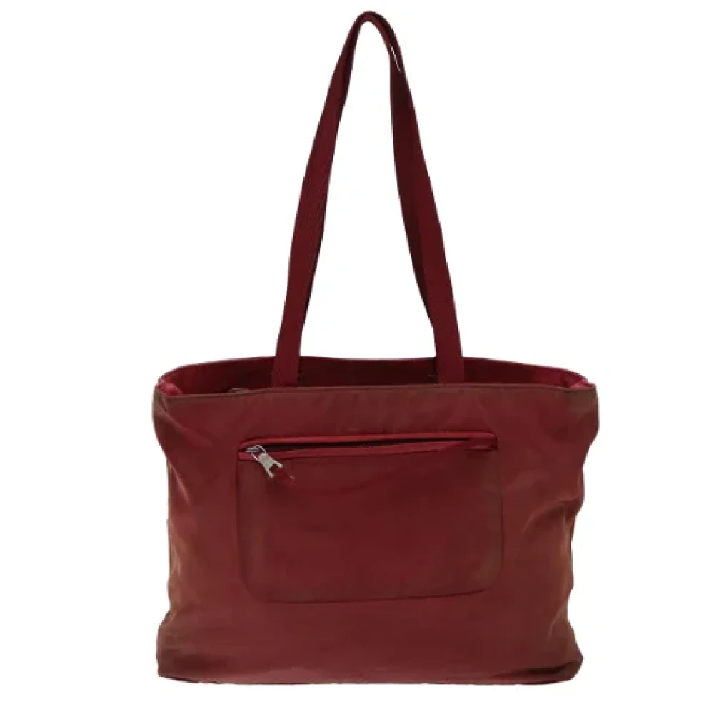 Prada Vintage Pre-owned Nylon handbags Red Dames